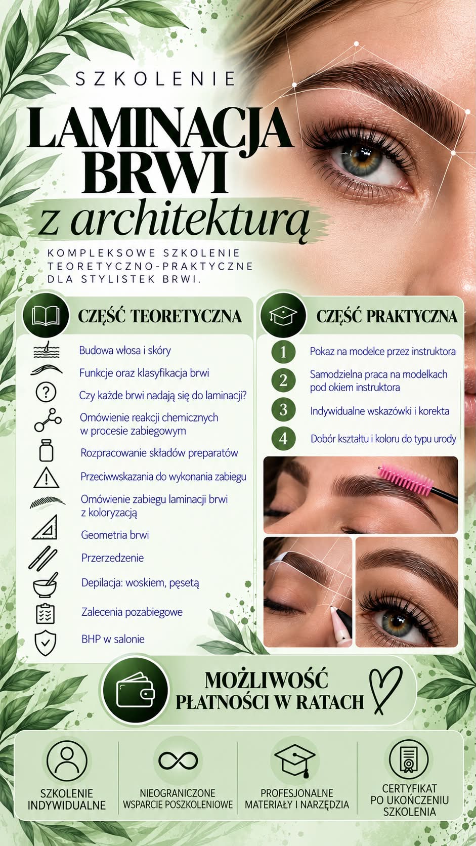 Program szkolenia: Laminacja brwi z architekturą
